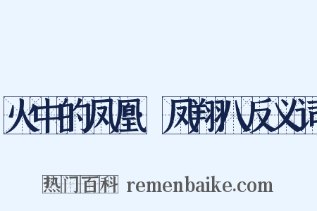 火中的凤凰·凤翔八反义词是什么意思的图片